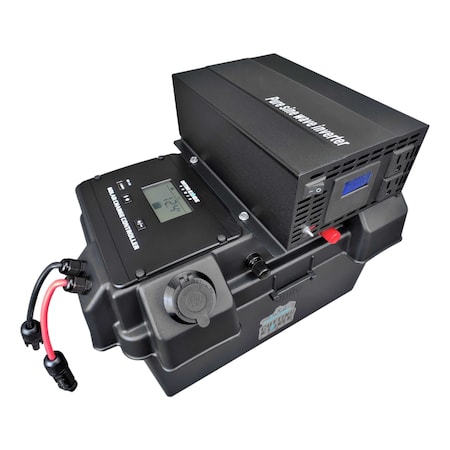 Cutting Edge Power 1500W Pure Sine Solar Generator, Portable Solar Battery Box w Inverter, USB, 12V Inputs/Outputs 792625700181